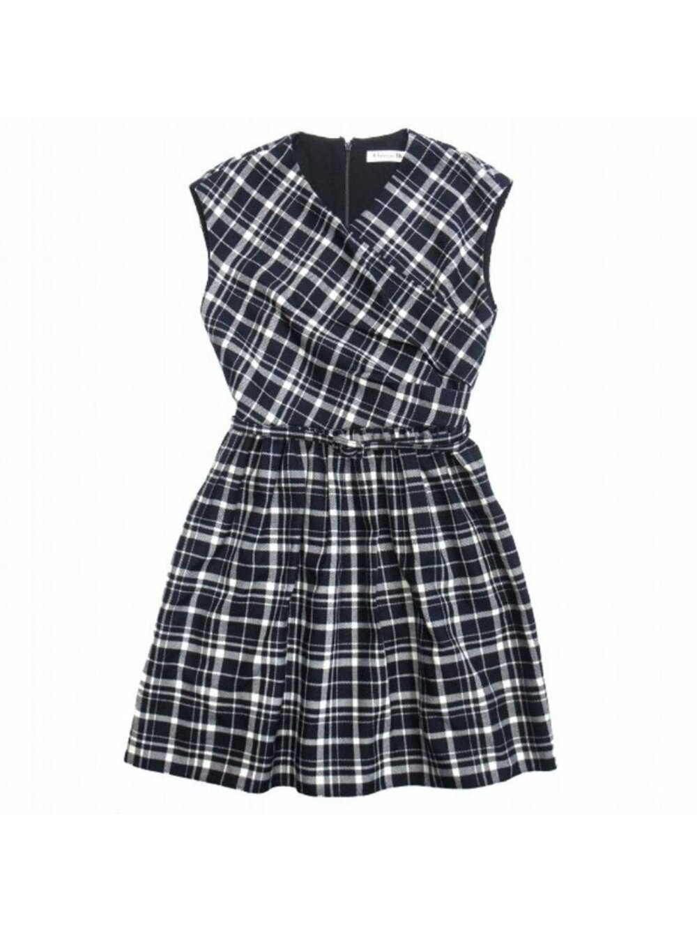 Dior Wrap Over Shorts Dress Check'n' Pop Navy White